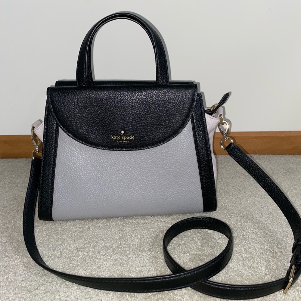 KATE SPADE - GRAY AND BLACK SATCHEL BAG